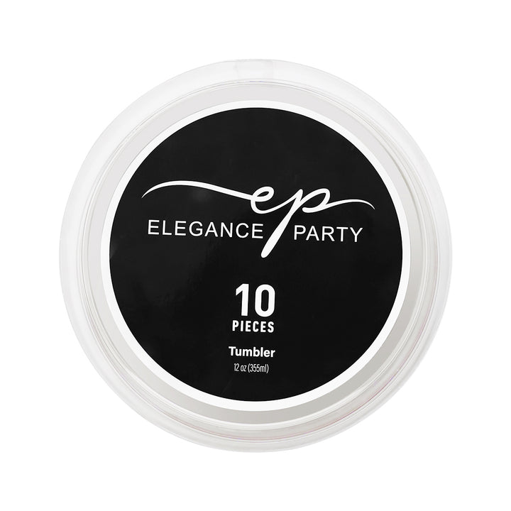 EP 12oz Tumbler Clear + Gold