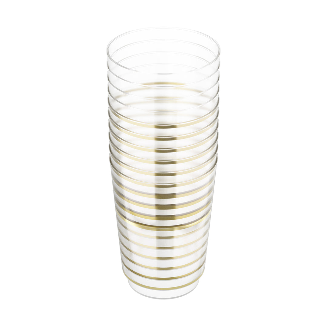 EP 12oz Tumbler Clear + Gold