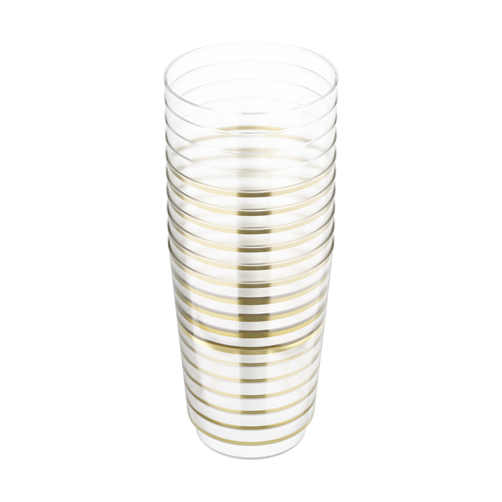 EP 12oz Tumbler Clear + Gold