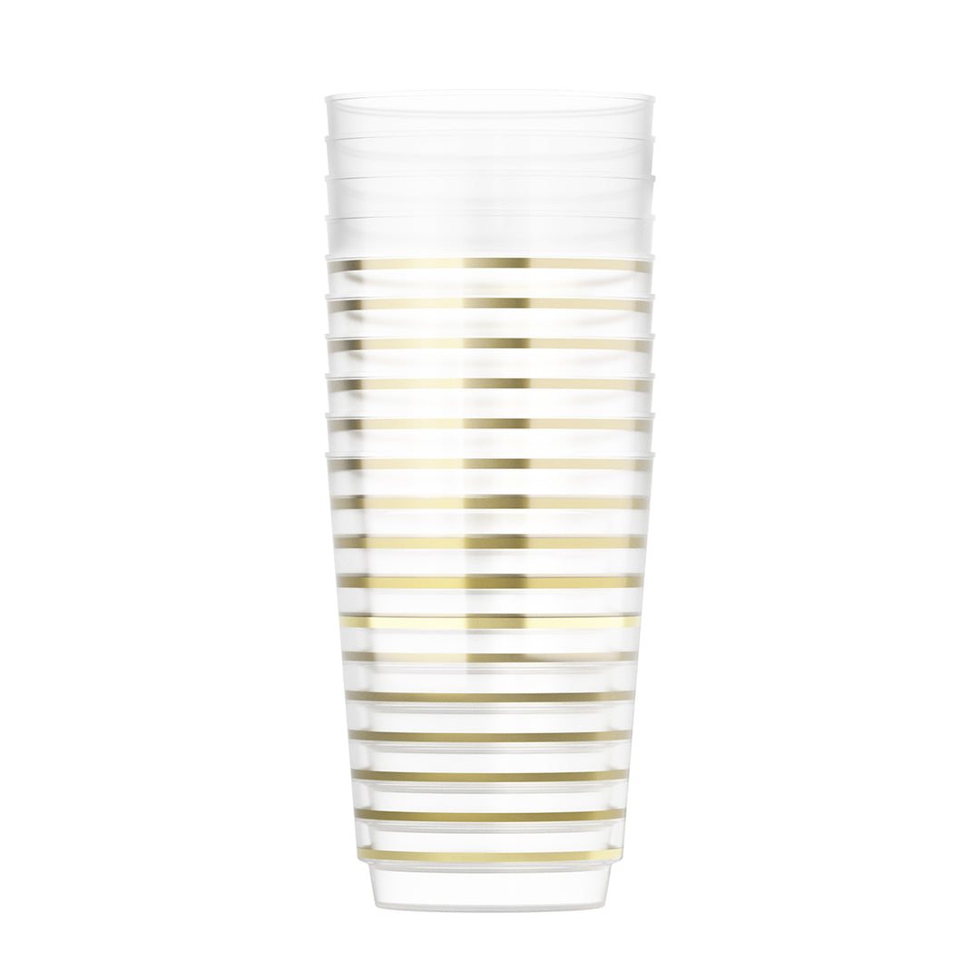 EP 12oz Tumbler Clear + Gold