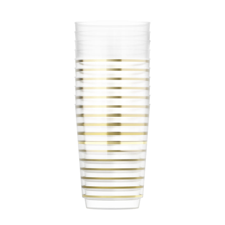 EP 12oz Tumbler Clear + Gold