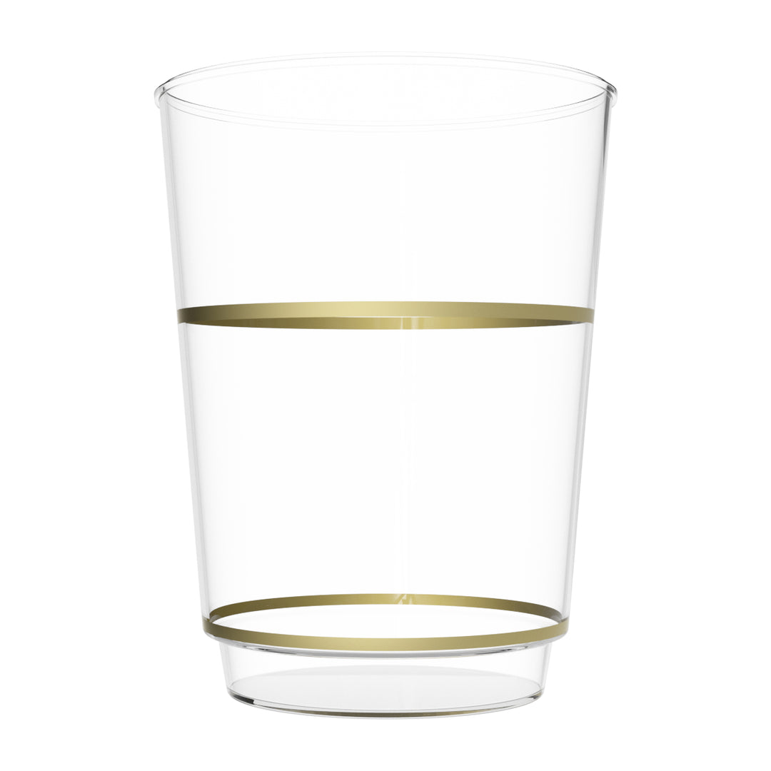 EP 12oz Tumbler Clear + Gold