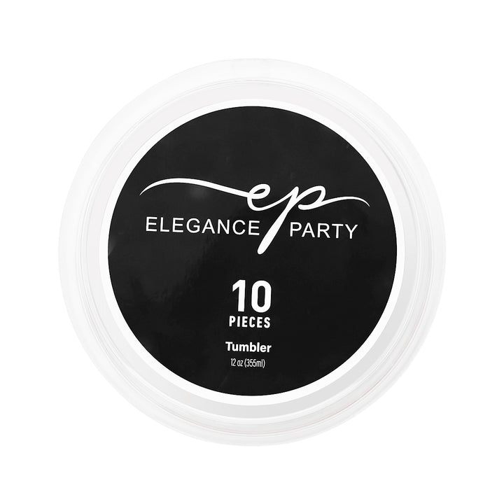 EP 12oz Tumbler Clear + Silver