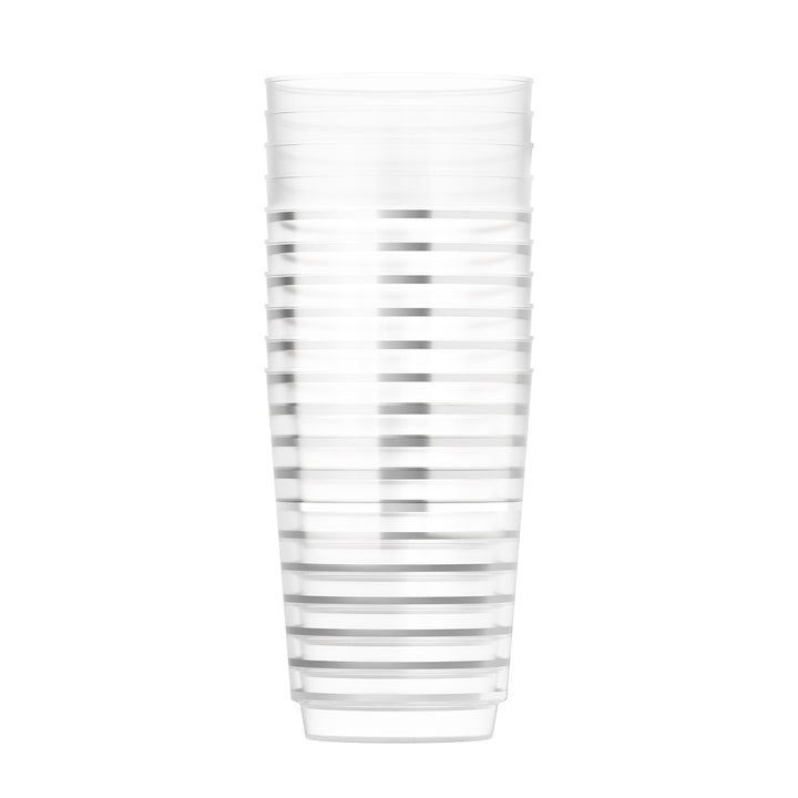 EP 12oz Tumbler Clear + Silver
