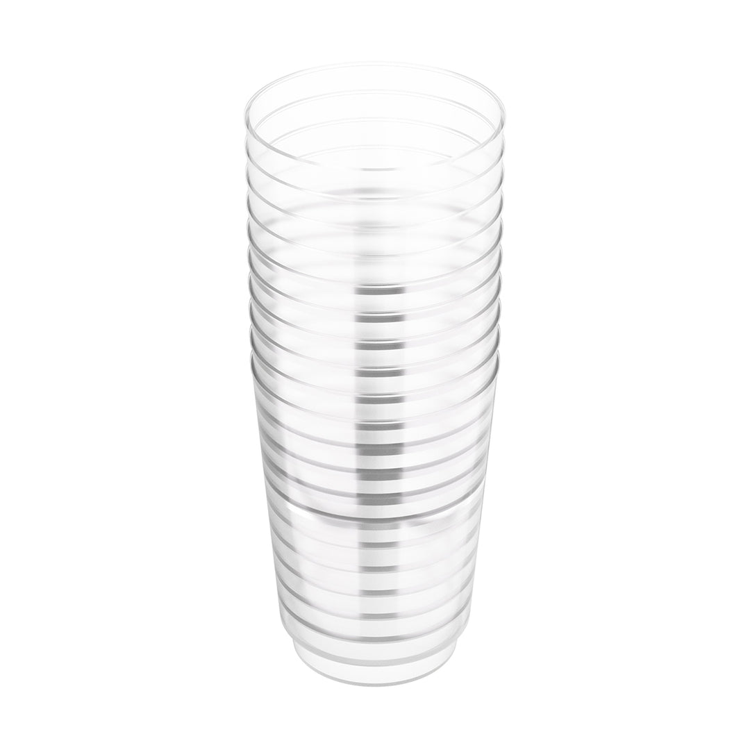 EP 12oz Tumbler Clear + Silver
