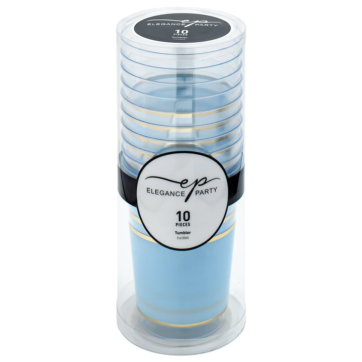 EP 12oz Tumbler Ice Blue + Gold