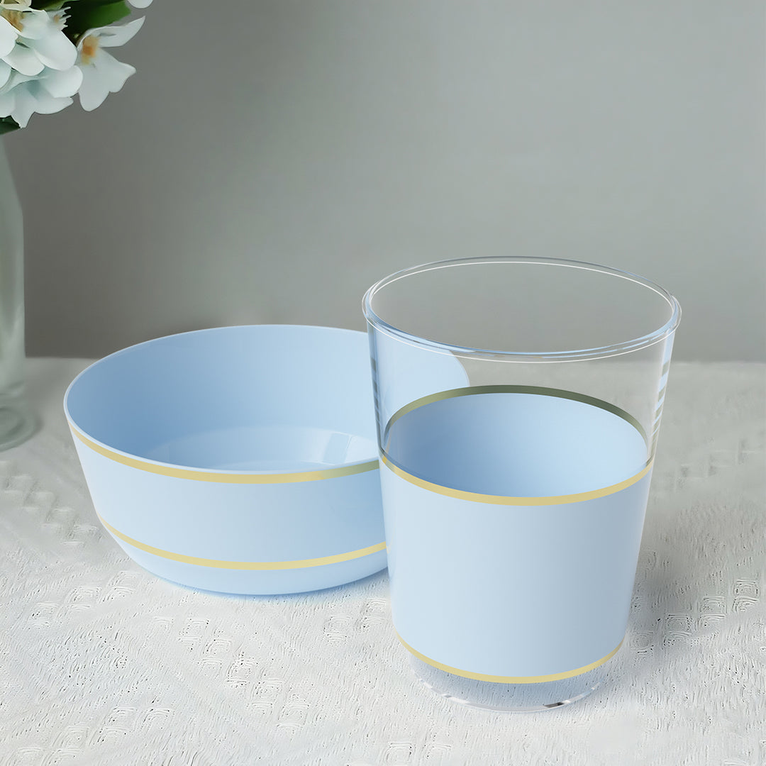EP 12oz Tumbler Ice Blue + Gold