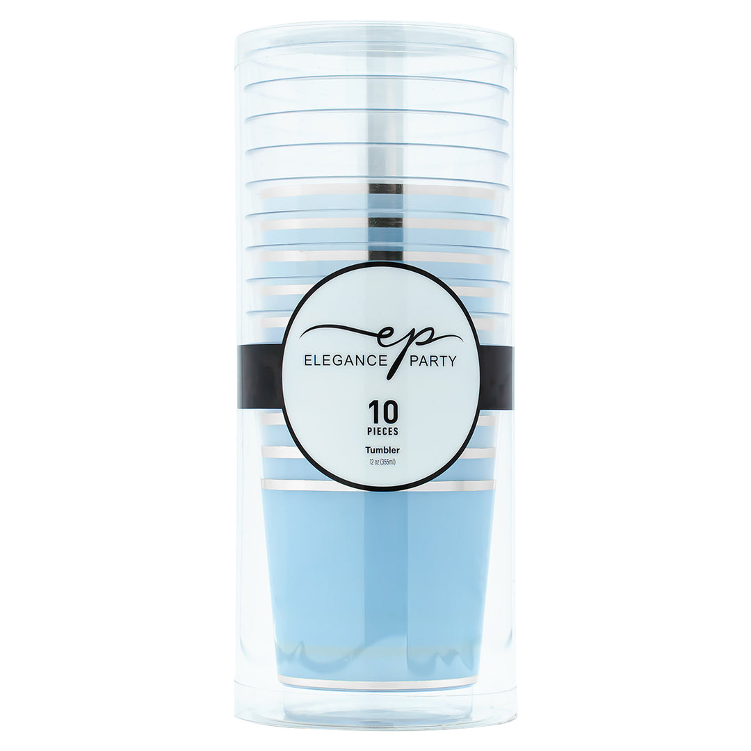 EP 12oz Tumbler Ice Blue + Silver