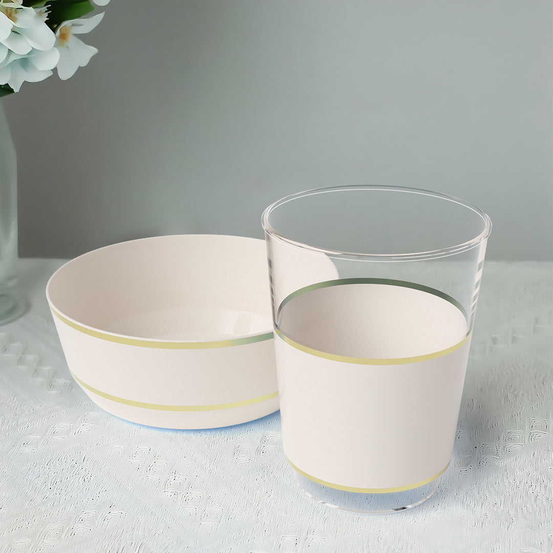 EP 12oz Tumbler Linen + Gold