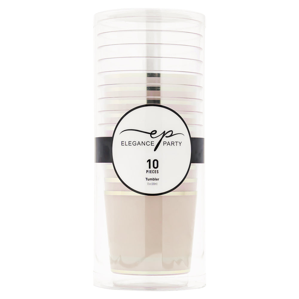 EP 12oz Tumbler Linen + Gold