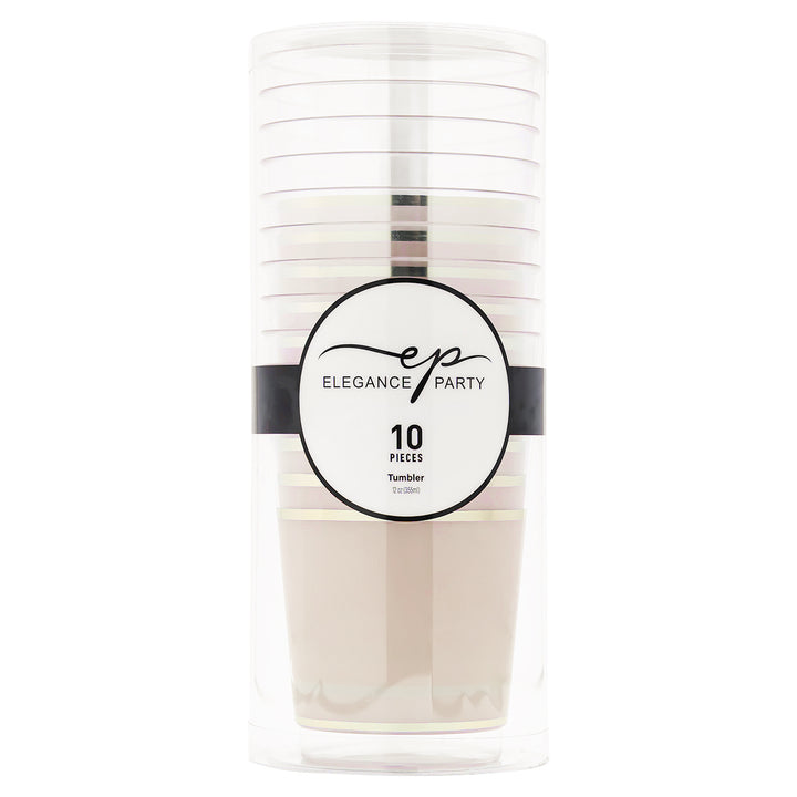EP 12oz Tumbler Linen + Gold