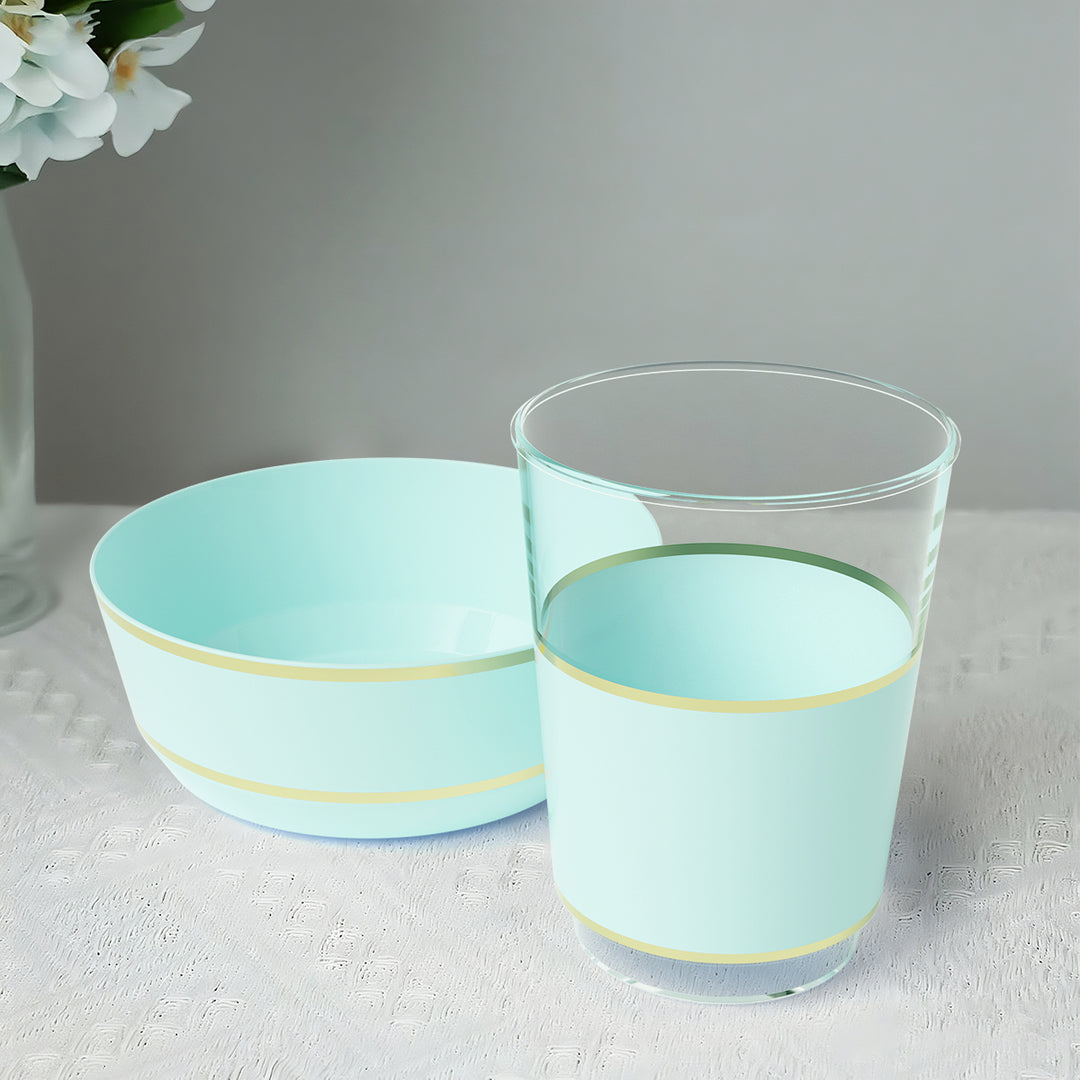 EP 12oz Tumbler Mint + Gold