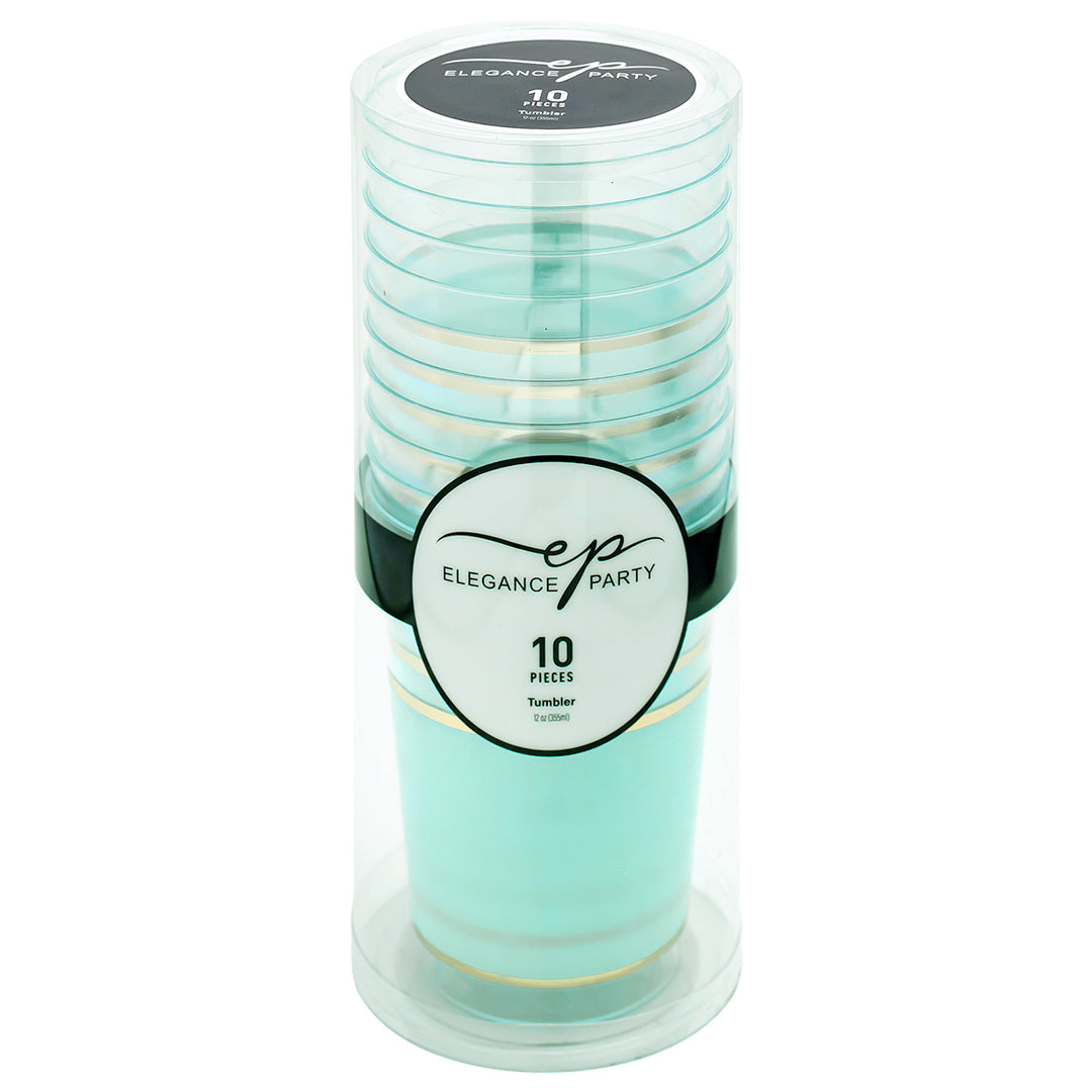 EP 12oz Tumbler Mint + Gold