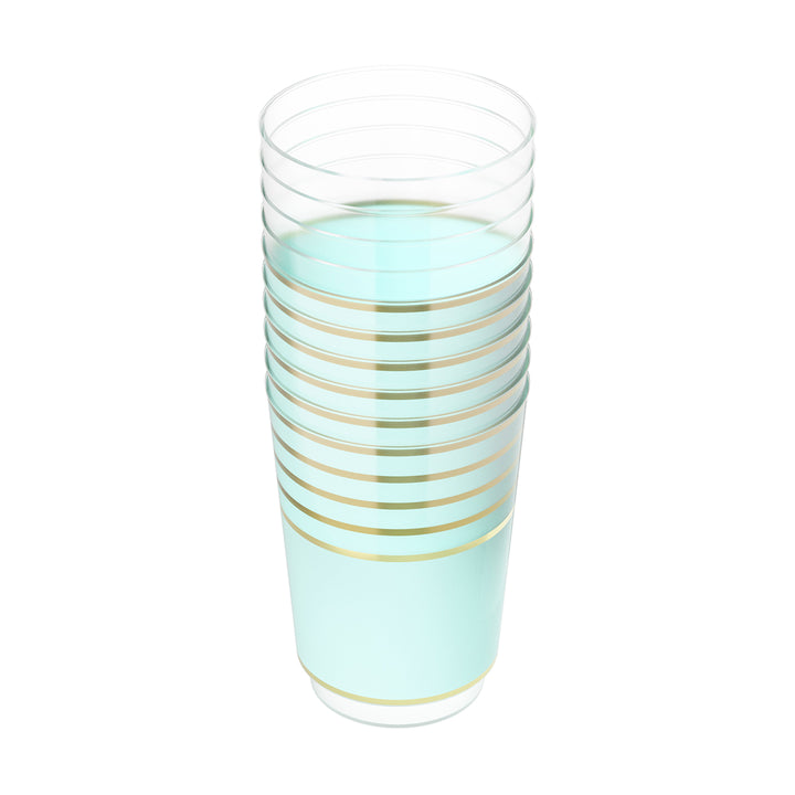 EP 12oz Tumbler Mint + Gold