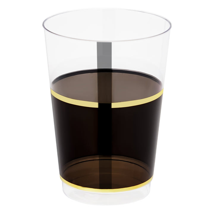 EP 12oz Tumbler Clear + Gold + Black
