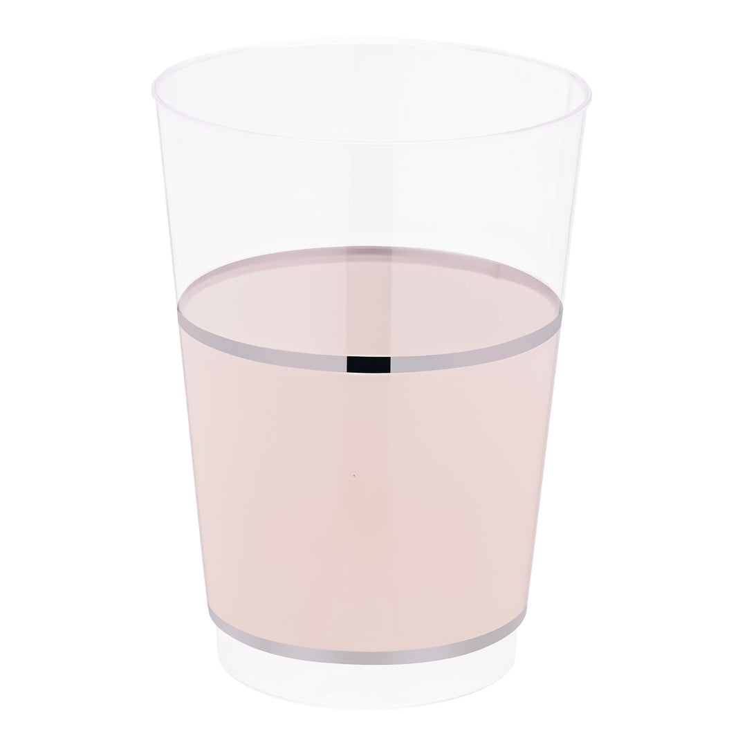 EP 10PK 12oz Tumbler Clear+Silver+Blush