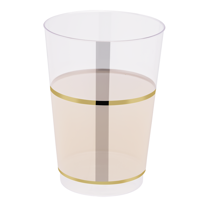 EP 10PK 12oz Tumbler Clear+Gold+ Linen
