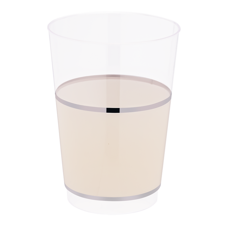 EP 10PK 12oz Tumbler Clear+Silver+ Linen