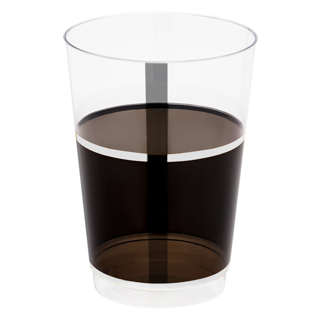 EP 12oz Tumbler Clear + Silver + Black