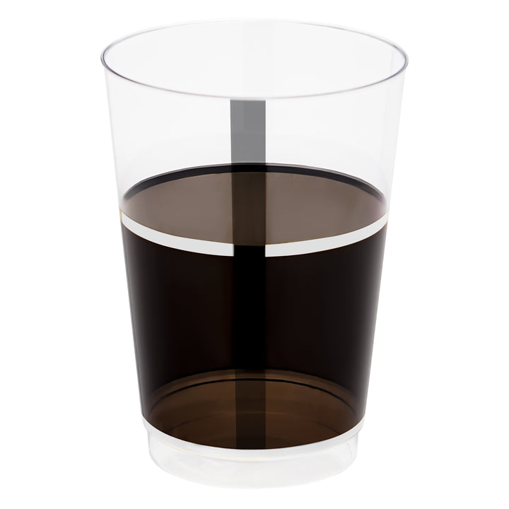 EP 12oz Tumbler Clear + Silver + Black
