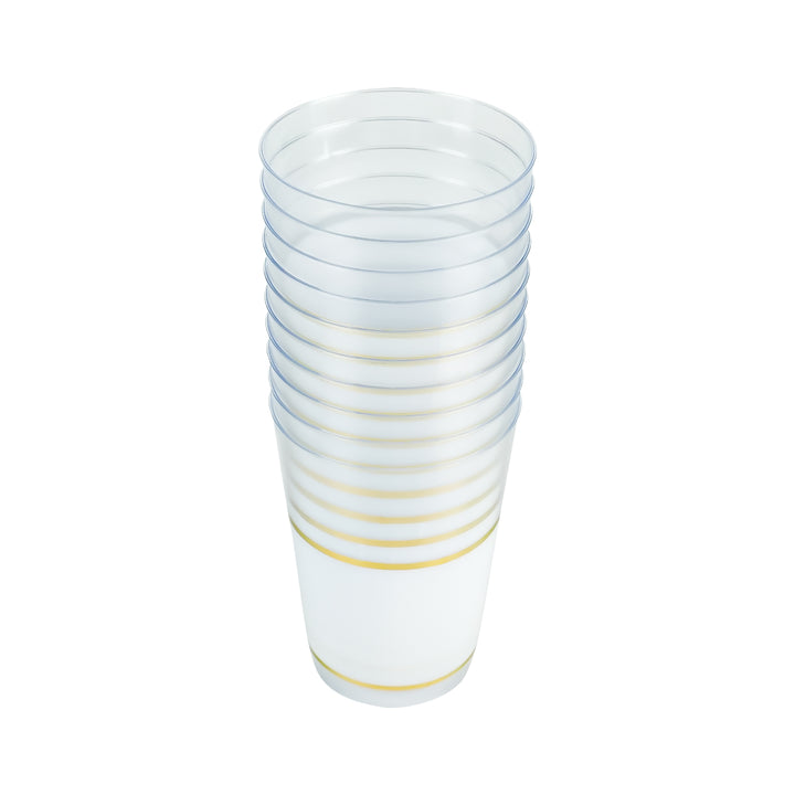 EP 12oz Tumbler White + Gold
