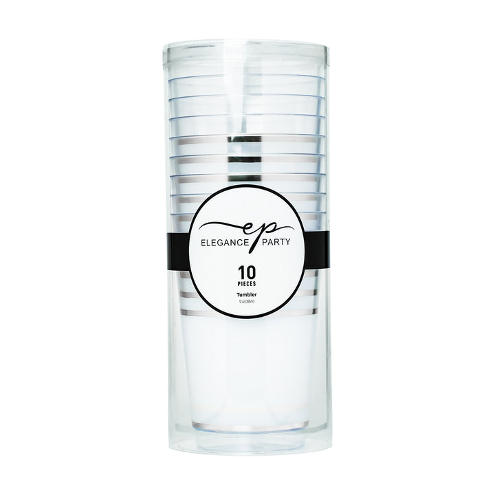EP 12oz Tumbler White + Silver